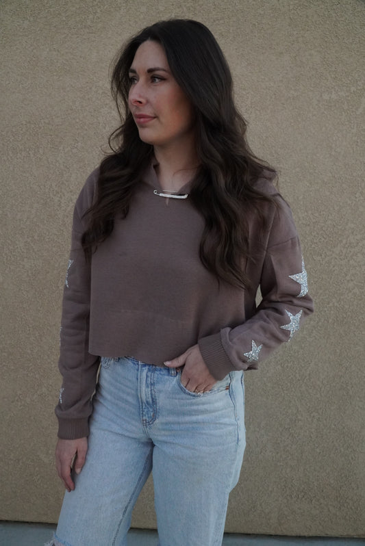 Rhinestone Crop Sweatshirt 2.0